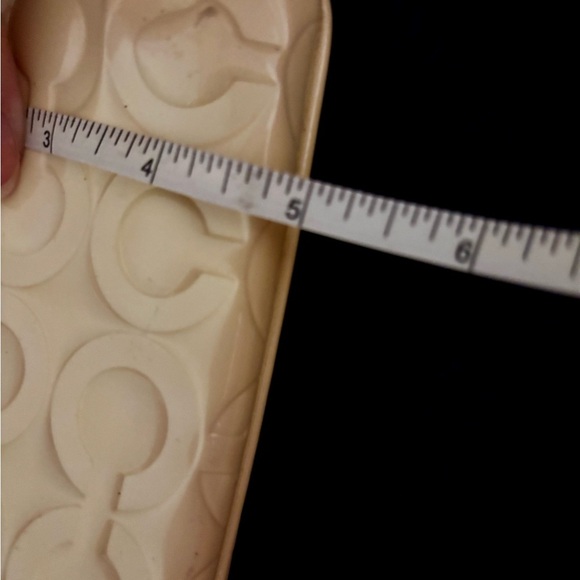 Coach Embossed Logo Wristlet - Cream/Silver - Picture 10 of 10